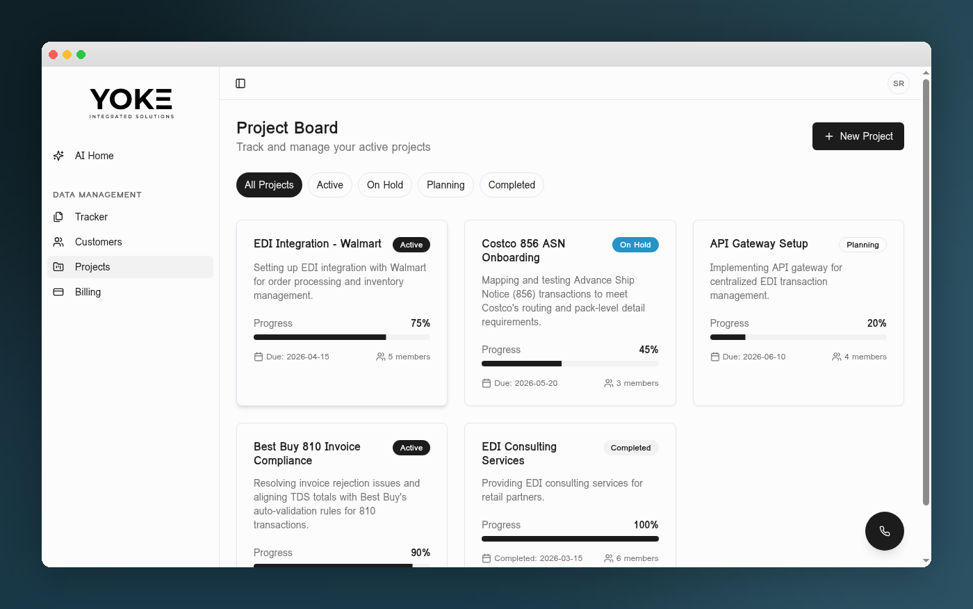 EDI Project Board for Suppliers: Yoke Integration EDI Project Board for Suppliers: Yoke Integration
